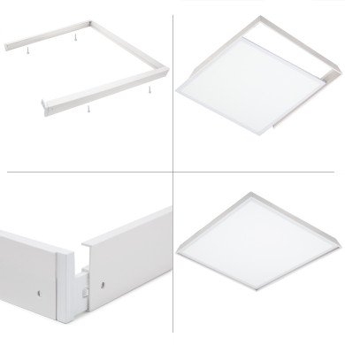 Recessed frame for recessed panel - 60x60 - Screw-free mounting