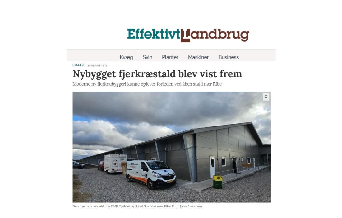Nybygget fjerkræstald blev fremvist