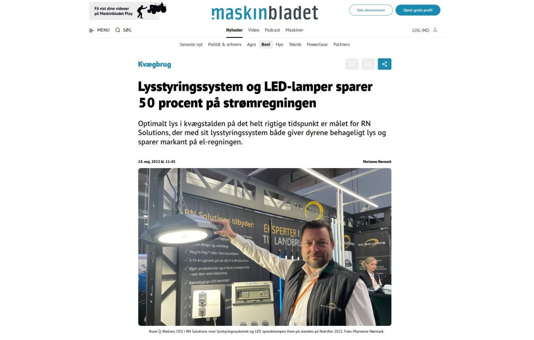 Lysstyringssystem og LED-lamper sparer 50 procent på strømregningen