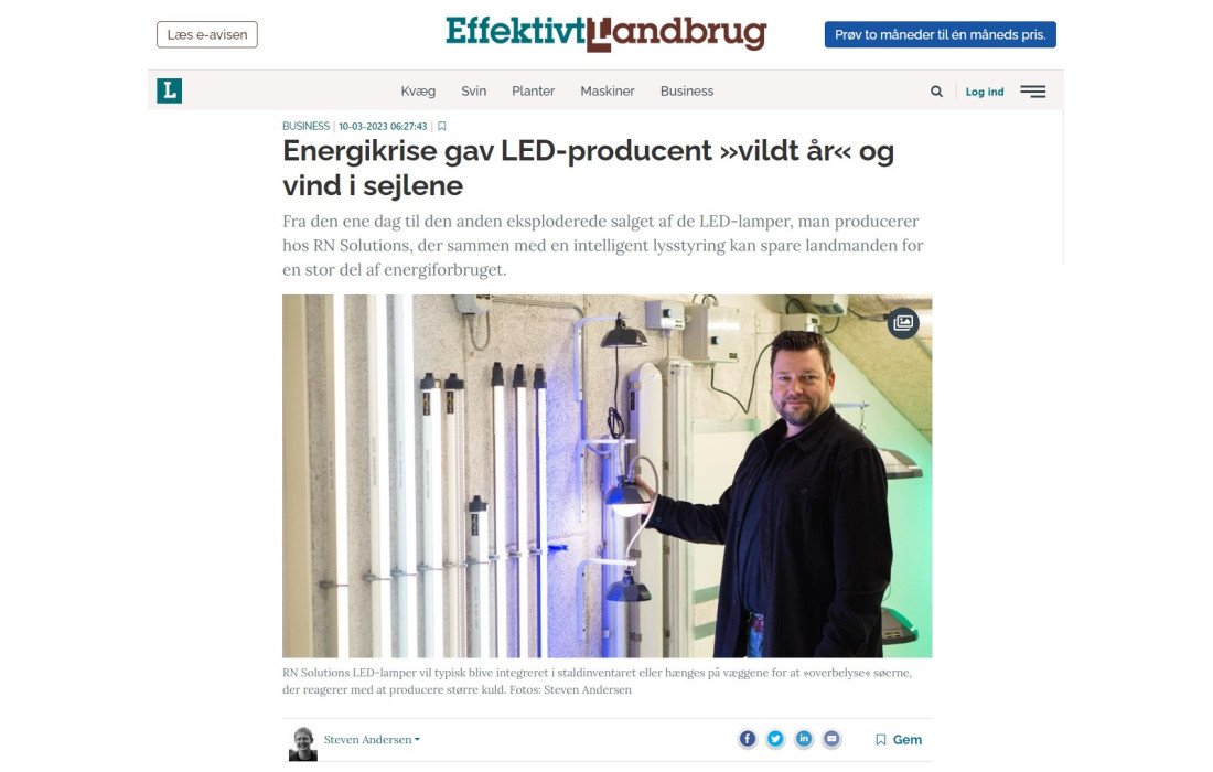 Energikrise gav LED-producent »vildt år« og vind i sejlene