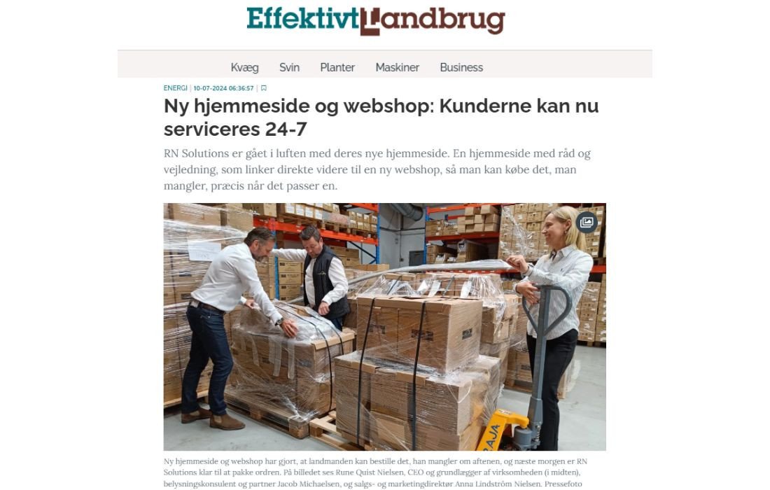 Ny hjemmeside og webshop: Kunderne kan nu serviceres 24-7